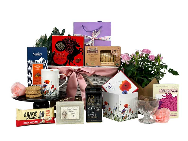 Special Grandmother Basket With Flowers